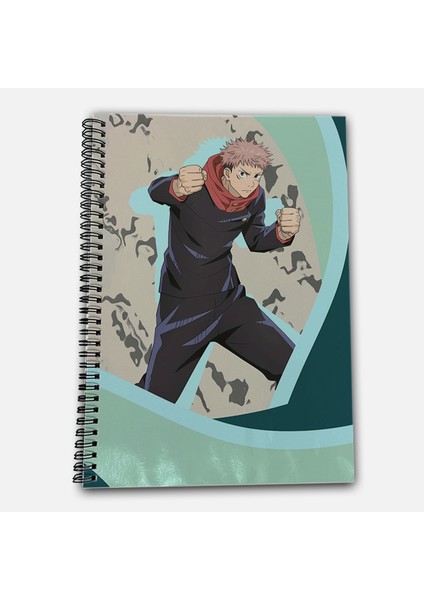 Jujutsu Kaisen Itadori Yuji Kareli A4 Okul Defteri 72 Yaprak Model 3 fiyatları
