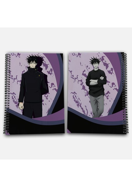 Jujutsu Kaisen Fushiguro Megumi Çizgisiz A4 Okul Defteri 72 Yaprak Model 3