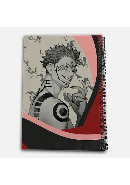 Jujutsu Kaisen Sukuna Kareli A4 Okul Defteri 72 Yaprak Model 3 modelleri