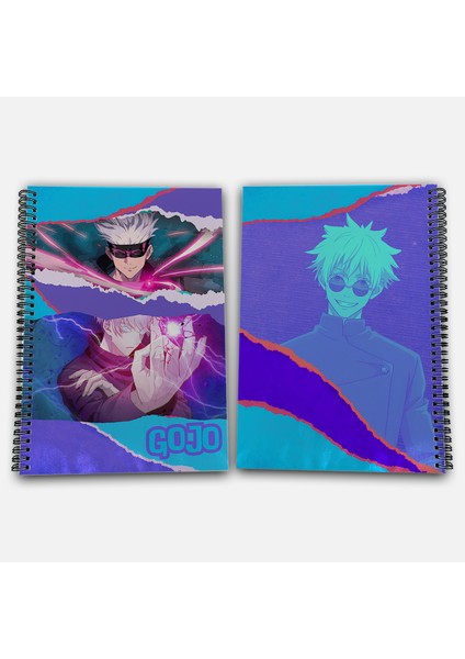 Jujutsu Kaisen Satoru Gojo Çizgisiz A4 Okul Defteri 72 Yaprak Model 2