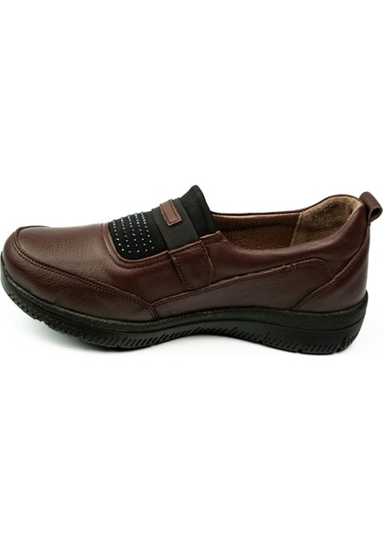 42642 Kahverengi Deri Günlük Kadın Ayakkabı modelleri