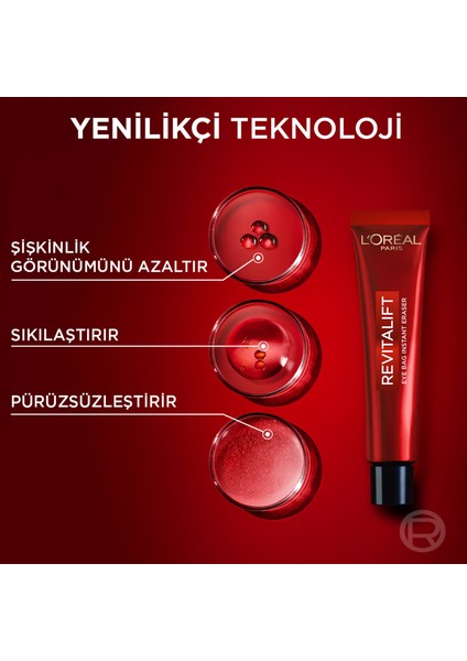 Revitalift Lazer Eyebag Instant Eraser Göz Altı Torba Görünümüne Karşı Etkili Göz Kremi 15ML modelleri