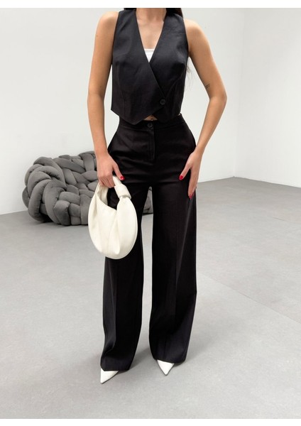 Toskana Keten Kruvaze Yaka Tek Düğmeli̇ Yelek Pantolon Takim fırsatları