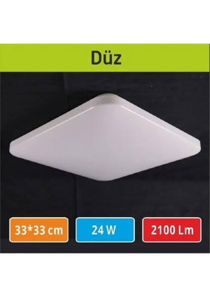 Sıva Üstü LED Panel 33X33 Dekoratif Armatür 24W Düz