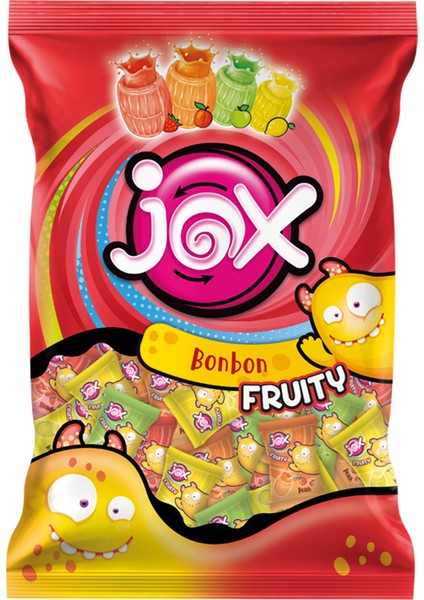 Fruity Bonbon Meyve Aromalı Sıvı Dolgulu Bonbon Şeker 500 Gr