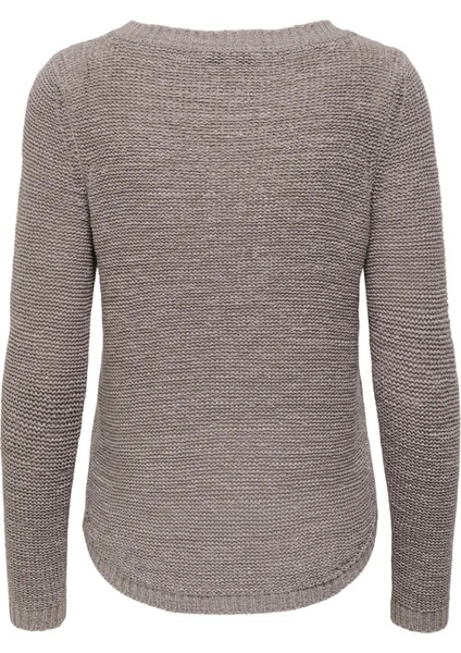 Kadın Yuvarlak Yaka Regular Fit Gri Örgü Kazak - 15113356 indirimleri