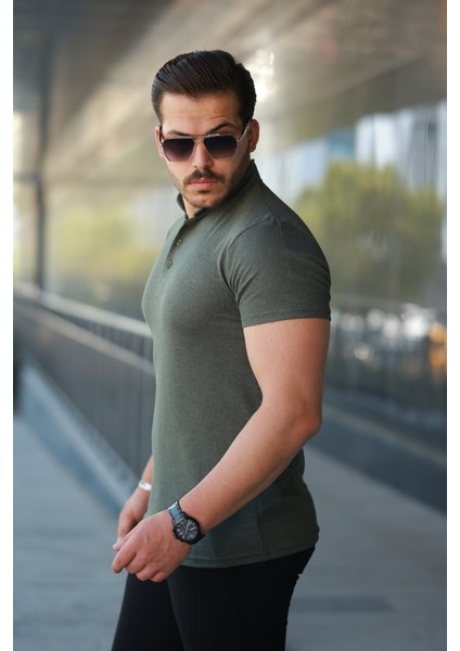 Erkek Hakim Yaka Dokuma Pamuklu Kumaş Kısa Kollu Tişört fiyatları