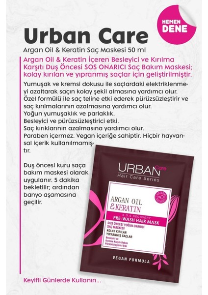 Care Argan Oil ve Keratin Saç Maskesi 50 ml fiyatları