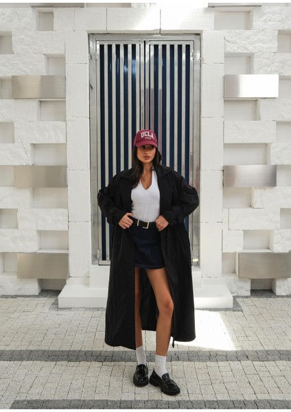 Kapsül Gardırop Kuşaklı Oversize Trench