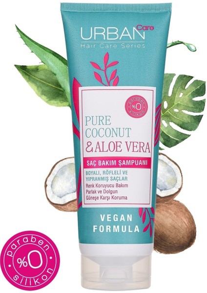 Care Pure Coconut & Aloe Vera Saç Bakım Şampuanı 250 ml