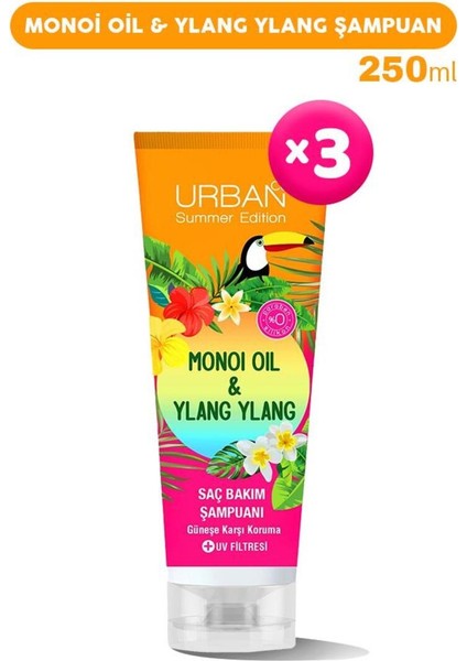 Care Monoi Oil & Ylang Koruyucu Şampuan 250 ml 3 Adet