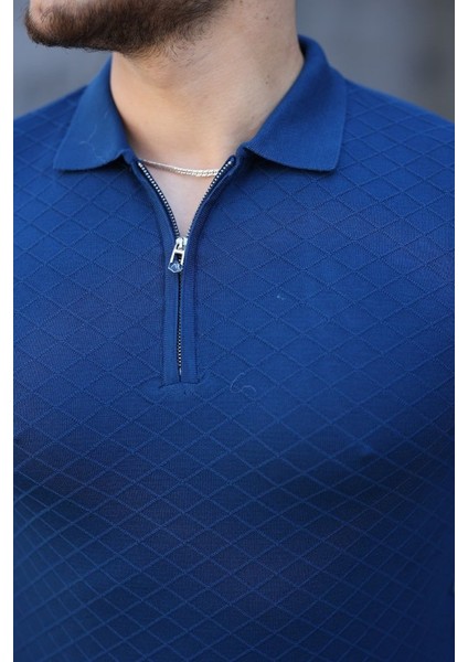 Erkek Viskon Kumaş Polo Yaka Desenli Tişört modelleri