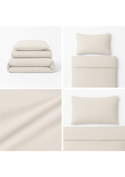 Bej Pamuklu Çift Kişilik Nevresim Takımı fiyatları