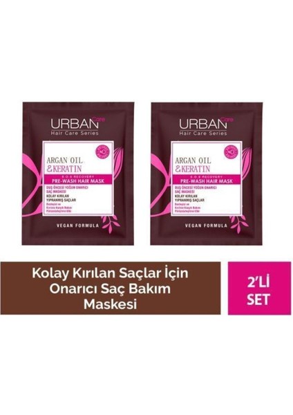 Care Argan Oil & Keratin Pre Hair Mask 2 Adet