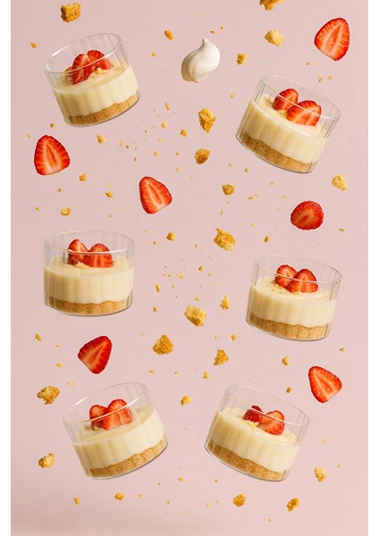 6’lı Yuvarlak Çizgili Cam Tatlı Sunum Kasesi – Magnolia, Kahvaltı, Çerezlik, Şekerlik