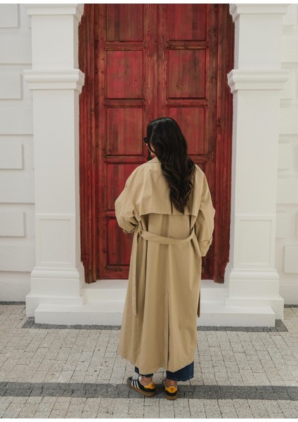 Kapsül Gardırop Kuşaklı Oversize Trench fiyatları