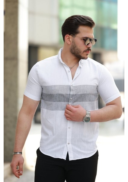 Erkek Desenli Kısa Kollu Gömlek