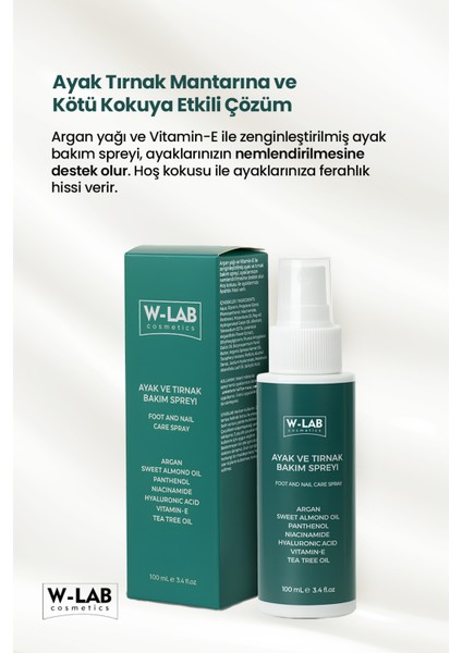 Kozmetik Ayak ve Tırnak Bakım Spreyi 100 ml modelleri