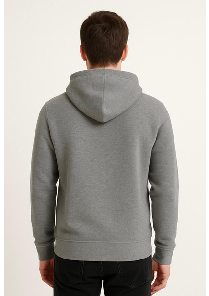 Erkek Gri Kapüşonlu SWEATSHIRT-W1108 modelleri