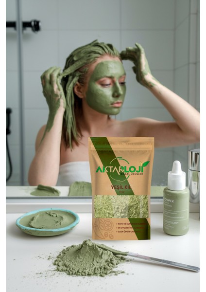 Toz Yeşil Kil Yüz ve Cilt Maskesi 1 Kg – Leke Giderici, Katkısız ve Koruyucu Maddesiz Doğal Formül fiyatları
