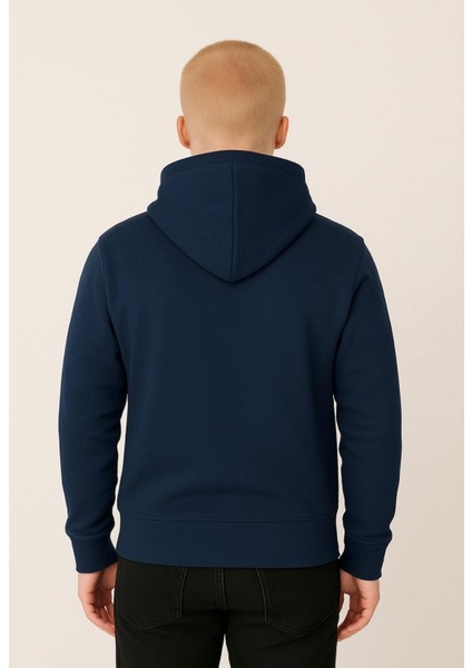Erkek Lacivert Kapüşonlu SWEATSHIRT-W1108 modelleri