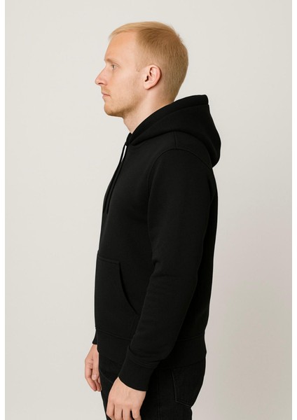 Erkek Siyah Kapüşonlu SWEATSHIRT-W1108 fiyatları
