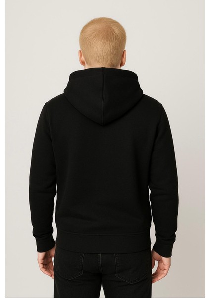 Erkek Siyah Kapüşonlu SWEATSHIRT-W1108 modelleri