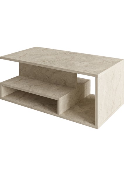 Vera Mini Orta Sehpa – Modern Tasarım, Fonksiyonel Raflı Yapı, Traverten fırsatları