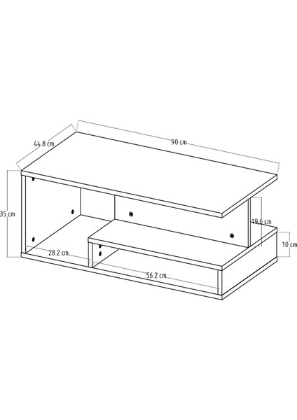 Vera Mini Orta Sehpa – Modern Tasarım, Fonksiyonel Raflı Yapı, Traverten indirimleri