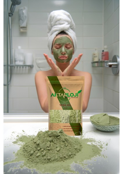 Toz Yeşil Kil Yüz ve Cilt Maskesi 1 Kg – Leke Giderici, Katkısız ve Koruyucu Maddesiz Doğal Formül fırsatları