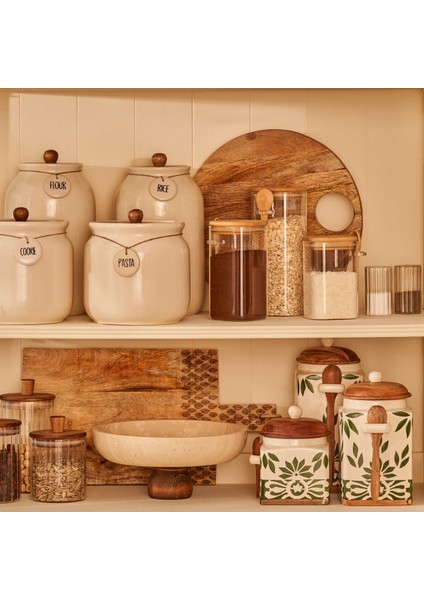 Alice Bambu Kapaklı 3'lü Kavanoz Seti Naturel (1000 Cc) indirimleri