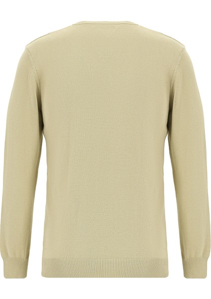 Bisiklet Yaka Regular Fit Desenli Pamuklu Kaşmirli Triko Kazak fiyatları