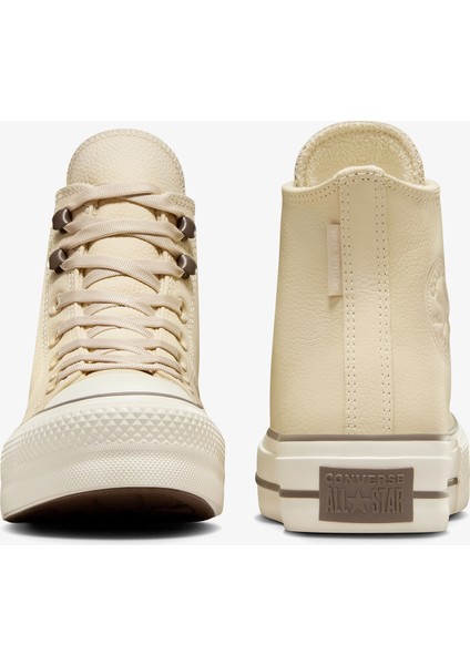 Chuck Taylor All Star Lift Kadın Krem Deri Bot A11158C.281 modelleri