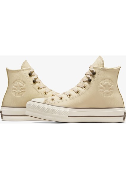 Chuck Taylor All Star Lift Kadın Krem Deri Bot A11158C.281