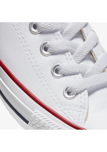 Chuck Taylor All Star Unisex Beyaz Deri Sneaker.100