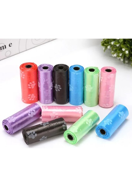 Kedi Köpek Kaka Poşeti 180 Adet | 12 Rulo Renkli Hijyenik Kokusuz Sızdırmaz Dışkı Toplama Poşeti modelleri