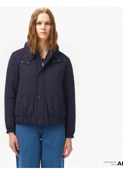 Kadın Kapüşonlu Siyah Mont.001