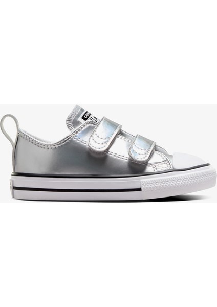 Chuck Taylor All Star 2V Metallic Çocuk Gri Sneaker.040