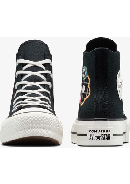 Chuck Taylor All Star Lift Platform Floral Kadın Siyah SNEAKER.001 modelleri