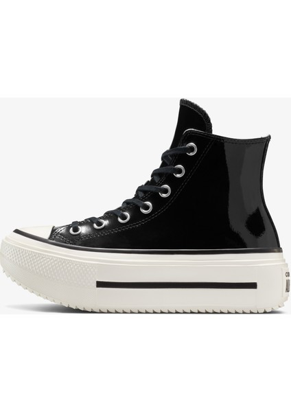 Chuck Taylor All Star Lift Double Stack Platform Deri Unisex Siyah Sneaker.001