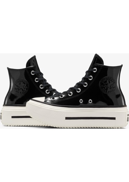Chuck Taylor All Star Lift Double Stack Platform Deri Unisex Siyah Sneaker.001 indirimleri