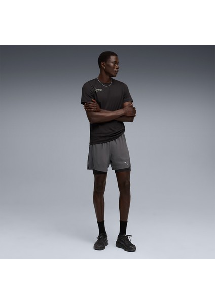 Run Velocity 2in1 Erkek Gri Koşu Şortu.44