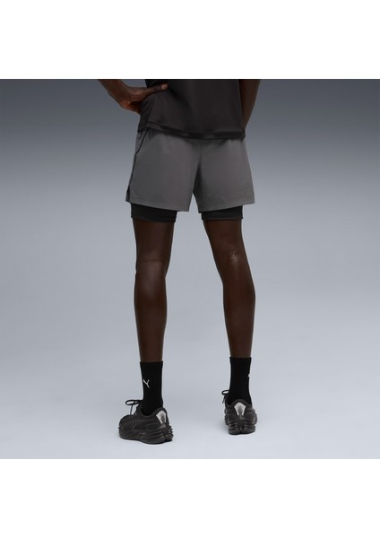 Run Velocity 2in1 Erkek Gri Koşu Şortu.44