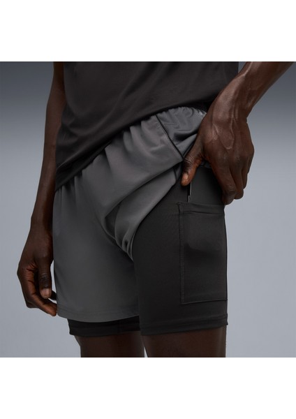 Run Velocity 2in1 Erkek Gri Koşu Şortu.44