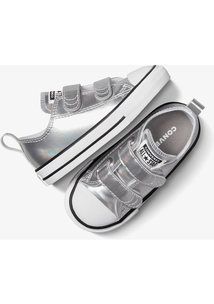 Chuck Taylor All Star 2V Metallic Çocuk Gri Sneaker.040 indirimleri