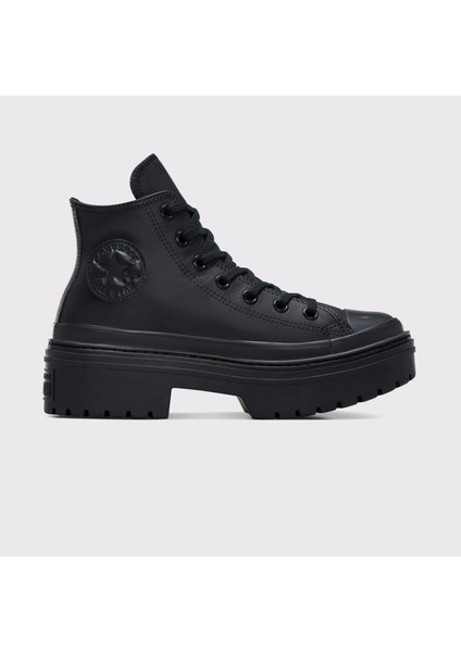 Chuck Taylor All Star Lugged Heel Kadın Siyah Deri Platform Bot.001