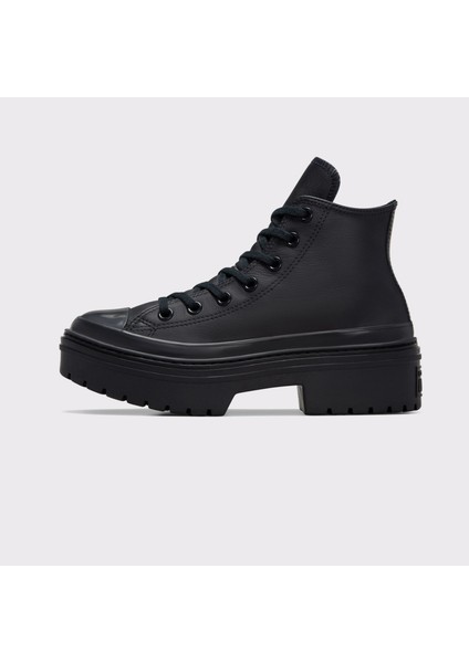 Chuck Taylor All Star Lugged Heel Kadın Siyah Deri Platform Bot.001 indirimleri