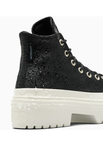 Chuck Taylor All Star Lugged Heel Kadın Siyah Deri Platform Bot.001