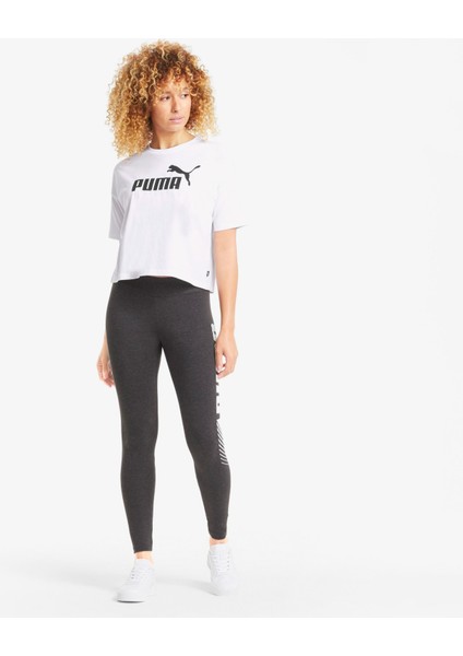 Ess Cropped Logo Light Straw Kadın Beyaz Günlük T-Shirt.02 indirimleri