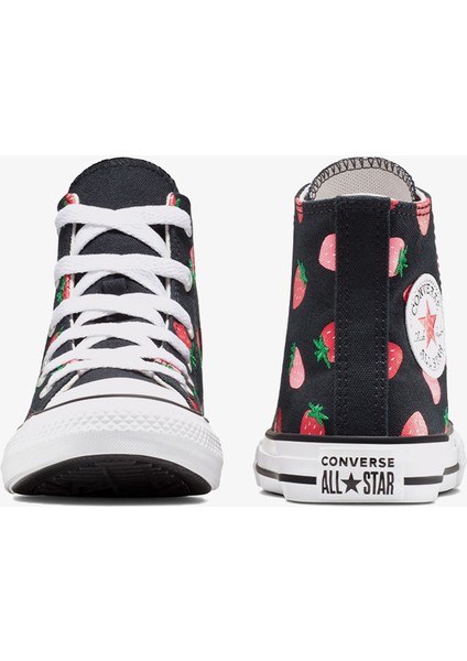 Chuck Taylor All Star Strawberries Çocuk Siyah SNEAKER.001 modelleri